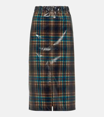 Checked coated wool midi skirt - Maison Margiela - Modalova