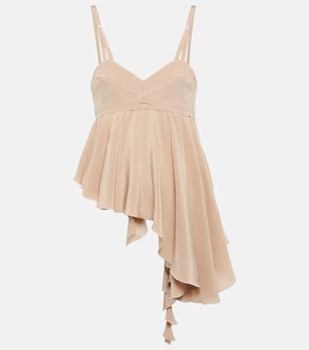 Asymmetric silk crÃªpe de chine top - Victoria Beckham - Modalova