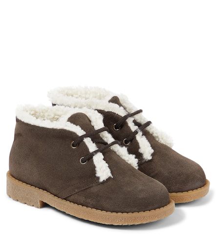 PÃ¨PÃ¨ Faux shearling-lined suede ankle boots - PePe - Modalova