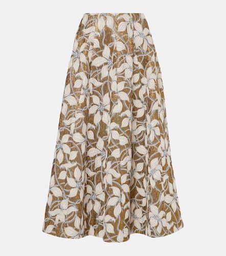 Marjorie floral brocade midi skirt - Markarian - Modalova