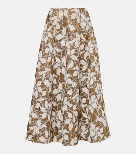 Marjorie floral brocade midi skirt - Markarian - Modalova