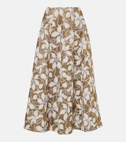 Marjorie floral brocade midi skirt - Markarian - Modalova