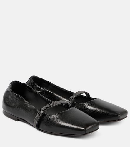 Monili leather Mary Jane flats - Brunello Cucinelli - Modalova