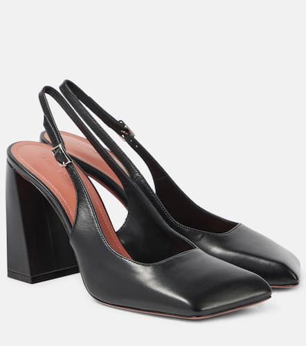 Charlotte leather slingback pumps - Amina Muaddi - Modalova