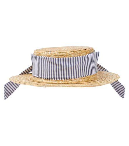 Sombrero de rafia a rayas con algodón - Patachou - Modalova