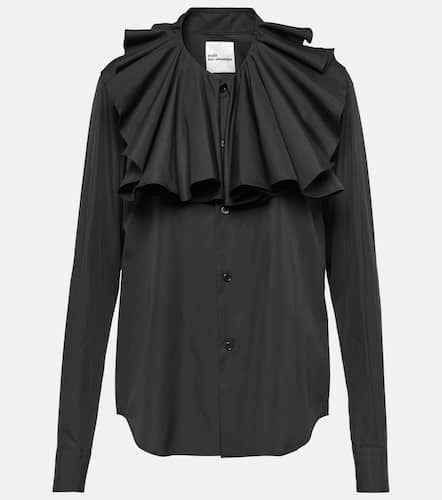 Ruffled cotton shirt - Noir Kei Ninomiya - Modalova