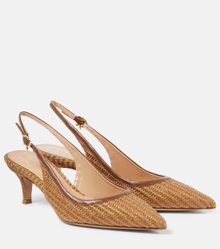 Leith raffia slingback pumps - Gianvito Rossi - Modalova