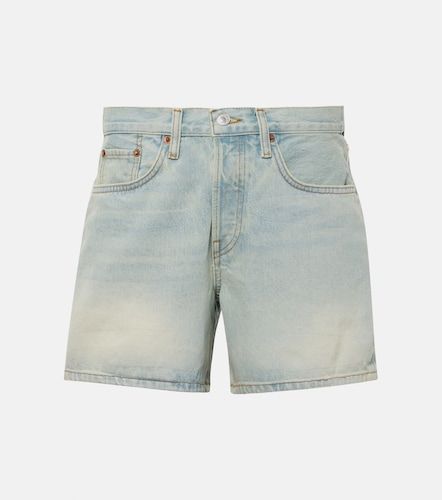 Shorts de tiro medio de denim - Re/Done - Modalova