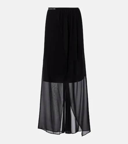 Chain-detail silk georgette wrap skirt - Christopher Esber - Modalova