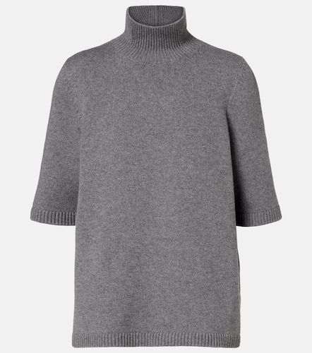 Knitted cashmere-blend turtleneck top - Alaia - Modalova