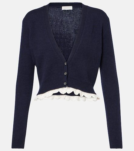 Lace-trimmed cashmere cardigan - Magda Butrym - Modalova