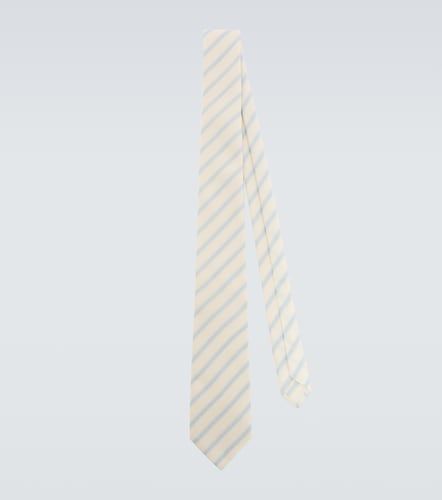 Corbata de seda a rayas - Saint Laurent - Modalova