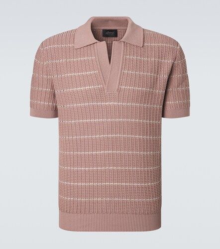 Embroidered cotton and linen polo shirt - Brioni - Modalova