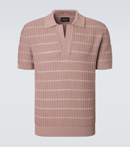 Polo de algodón y lino bordado - Brioni - Modalova