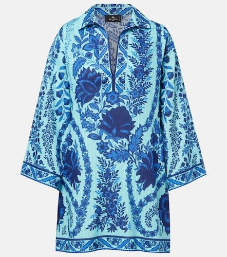 Vestido corto oversized de algodón floral - Etro - Modalova