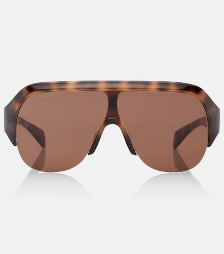Gucci Lettering shield sunglasses - Gucci - Modalova