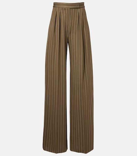 Pantaloni a gamba larga plissé a righe - Max Mara - Modalova