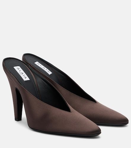 Alaïa Mules Cone de satén - Alaia - Modalova