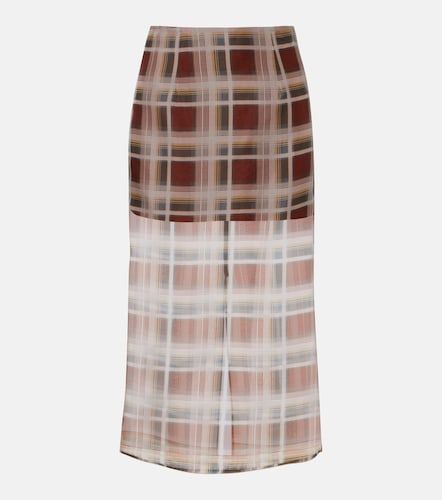 Frame Check silk midi skirt - Frame - Modalova