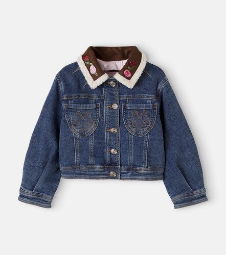 Monnalisa Chaqueta de denim bordada - Monnalisa - Modalova