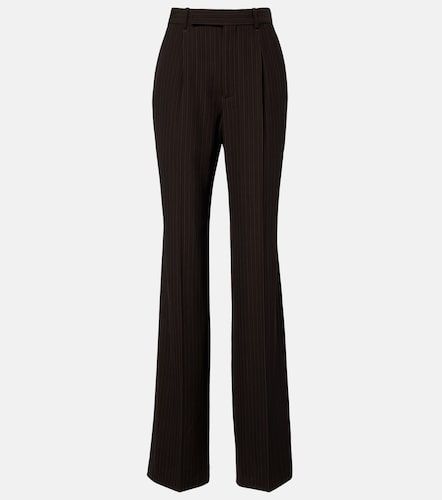 Pantalones anchos en mezcla de lana a rayas - Saint Laurent - Modalova