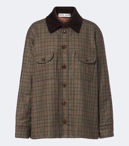 Olmida Berber checked wool and cashmere jacket - Blaze Milano - Modalova