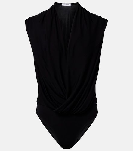 Alaia Draped jersey bodysuit - Alaia - Modalova