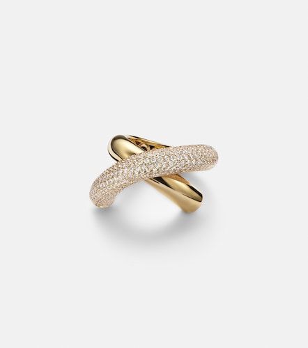 Cross Loop Big 18kt ring with diamonds - Engelbert - Modalova