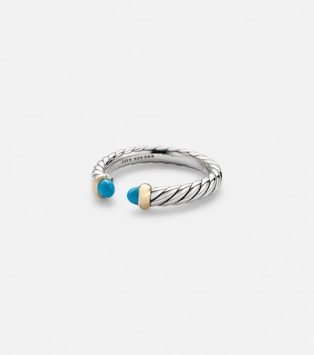 Anillo Cable Collectibles® Petite Cable de plata de ley con turquesas - David Yurman - Modalova