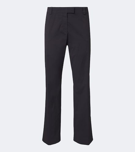 Pantalones rectos de popelín en mezcla de algodón - Miu Miu - Modalova