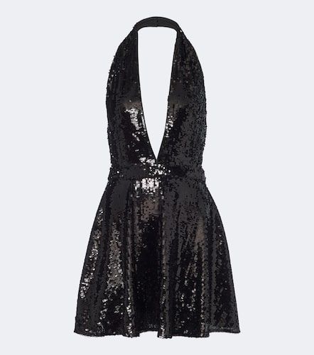 Sequined halterneck open-back minidress - Dolce&Gabbana - Modalova