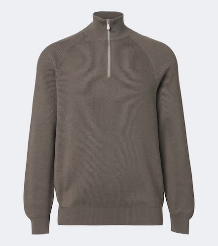 Pullover in cotone a coste - Brunello Cucinelli - Modalova