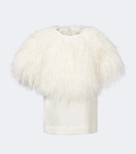 Loulou de Saison Top Iona con piume - Loulou de Saison - Modalova