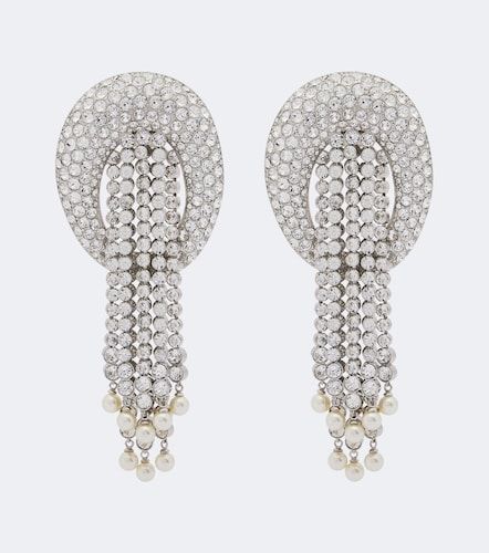 Orecchini a clip con perle bijoux e cristalli - Valentino Garavani - Modalova