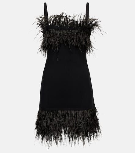 Etta feather-trimmed knit minidress - Staud - Modalova