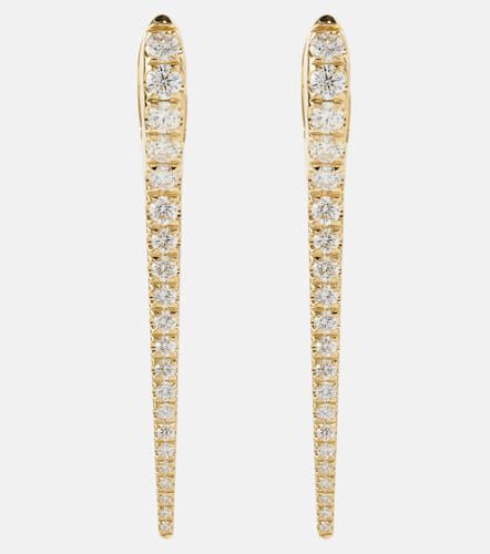 Lola Needle Medium 18kt earrings with diamonds - Melissa Kaye - Modalova