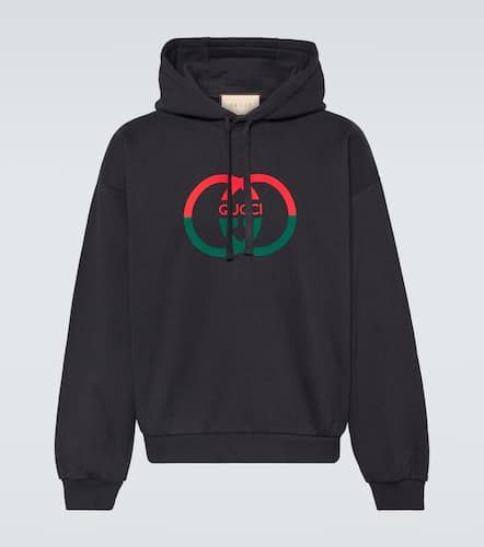 Interlocking G cotton jersey hoodie - Gucci - Modalova