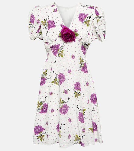 Floral Applique silk minidress - Rodarte - Modalova