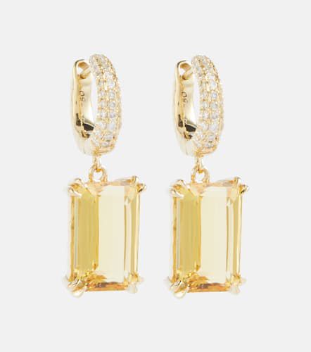 Yana Micro 18kt earrings with beryls and diamonds - Octavia Elizabeth - Modalova