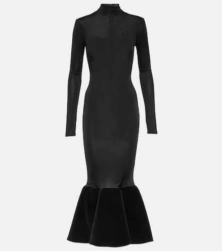 Flounced jersey midi dress - David Koma - Modalova