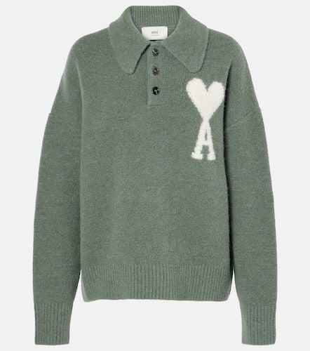 Ami De Cœur wool-blend polo sweater - Ami Paris - Modalova