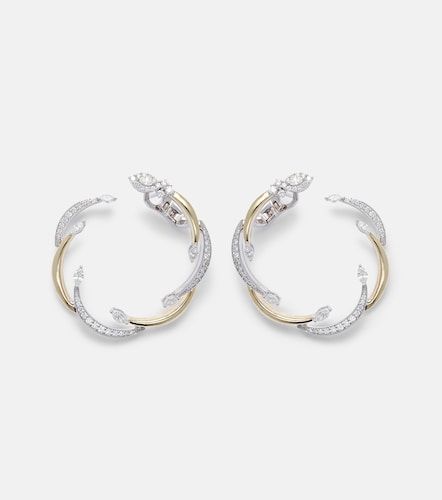 Pendientes Golden Strada de oro amarillo y blanco de 18 ct con diamantes - Yeprem - Modalova