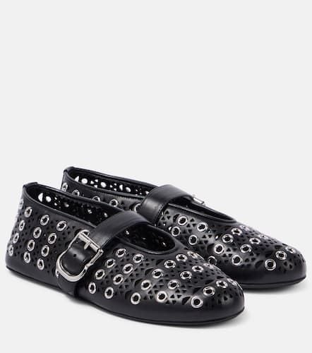 AlaÃ¯a Vienne embellished leather ballet flats - Alaia - Modalova