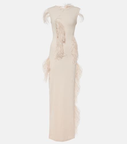 Robe longue Essica en coton mélangé à plumes - Acne Studios - Modalova