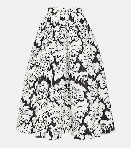 Falda midi plisada estampada - Alexander McQueen - Modalova