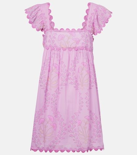 Ruffled cotton minidress - Juliet Dunn - Modalova