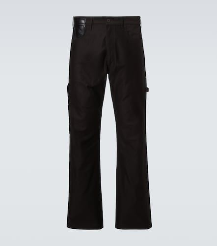 Jeans regular con pelle - Junya Watanabe - Modalova