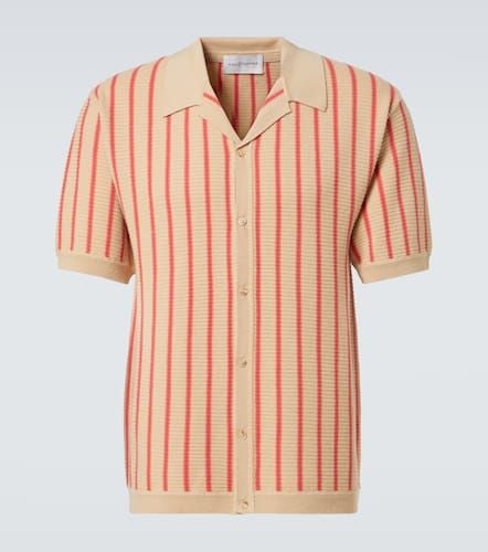 Striped knitted wool bowling shirt - King & Tuckfield - Modalova