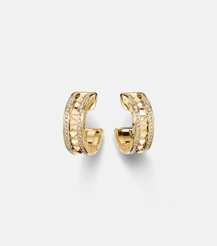 B.zero1 18kt hoop earrings with diamonds - Bvlgari - Modalova