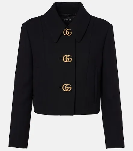 Double G cropped wool crepe jacket - Gucci - Modalova